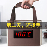 希维思 SIVASS饭盒袋保温袋便当手提包加厚铝箔午餐上班族小学生专用保鲜保冷 全新升级加厚-棕色大号