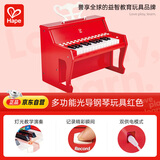 Hape(德国)儿童音乐玩具电钢琴木质多功能钢琴红色3-6-12岁礼物E0628