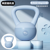 艾美仕壶铃女士健身家用软壶铃练臀翘臀神器胡玲摇摆提壶哑铃臀部训练器 10kg 【天空蓝】专业款