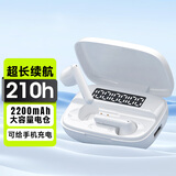 果儿电子（GUOER） 蓝牙耳机真无线半入耳式超长续航运动跑步高音质隔音降噪华为mate60荣耀oppovivo苹果通用 白色豪华版三屏数显 双主机自动秒连 高清通话