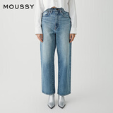 moussy【热销爆款】 经典高腰水洗直筒休闲牛仔裤028HAS11-2391 110蓝色 M
