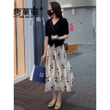 唐菓蜜新款连衣裙女2025夏季女装韩版时尚气质百搭显瘦复古港风裙子夏天 碎花裙子 M