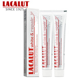 乐卡露 LACALUT 亮白护理牙膏 含氟 温和清洁含氟配方 德国原装进口 2支（温和亮白）