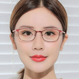 郗德鑫眼镜女无度数抗蓝光眼镜看手机专用玩电脑保护眼睛男护目平光镜 红色（平光镜透明片）