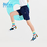 361°童装男女童梭织五分裤夏季新款小中大童运动裤男童短裤 深藏青1702 170