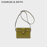 CHARLES&KEITH复古绗缝单肩包斜挎包盒子包包女包生日礼物CK2-80701182 Avocado牛油果色 S