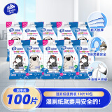 维达（Vinda）湿厕纸便携 10片*10包 无刺激擦走细菌 厕纸湿巾 湿厕纸可冲散