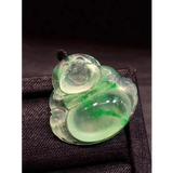 玉施冰种翡翠玉吊坠阳绿观音佛公玻璃种龙牌飘花貔貅缅甸A货玉石翡翠 已联系客服选货，尾款2000