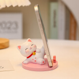杞乐生日礼物女可爱猫咪桌面摆件手机支架送闺蜜520伴手礼工位装饰品 樱花猫手机支架（躺姿）