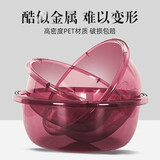 【三个装】宅一起加厚脸盆婴儿盆孕妇母婴盆3个装大号带把手塑料洗脸盆洗菜盆洗脚盆 加厚3个【酒红-大中小】
