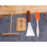 万松堂煎饼工具摊煎饼果子鸡蛋饼竹靶子刮板竹蜻蜓家用电饼铛烙手抓饼 小号煎饼工具套餐小油刷（油刷随机发）