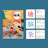 智迪星小学二年级识字卡片人教版部编版语文课本同步生字卡片写生字表