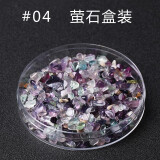 谛灵 天然水晶消磁石手链净化手链白水晶碎石盒子消磁碗器皿 04萤 石-盒装100g
