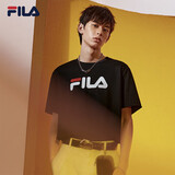 FILA斐乐短袖T恤男女同款经典LOGO圆领运动套头衫