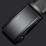 奥益杨 男士皮带腰带情人节休闲年轻人裤带青年皮带商务潮款 黑色菱形