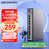 磊科（netcore）GS9 9口企业级交换机8个2.5G电口+1个万兆SFP光口 支持向下兼容1G光电模块 千兆网络分线器