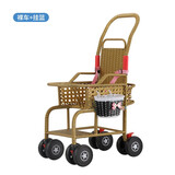 恩曜藤椅婴儿推车可坐可躺仿藤车宝宝夏天夏季超轻便竹藤婴儿童小推车 裸车款【可坐躺可站立】