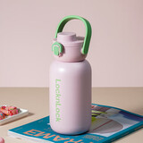 乐扣乐扣（LOCK&LOCK）带吸管保温保冷运动杯1.1L户外旅行大容量保温杯LHC3332PIK粉色