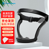 山都澳 防护面罩 PC防尘透气防冲击骑行面罩DH-426 黑框 均码