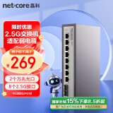 磊科（netcore）GS10 10口2.5G交换机 8个2.5G电口+2个万兆SFP光口千兆分线器 兼容1G光电模块 