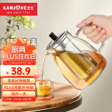 金灶（KAMJOVE）泡茶壶飘逸杯 耐热玻璃茶具功夫办公室花茶壶 茶水分离杯茶壶家用 A-20加长滤篮 1100ml