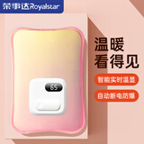荣事达（Royalstar）热水袋注水暖手宝充电女生暖宝宝暖水袋暖手袋暖脚大姨妈数显粉黄