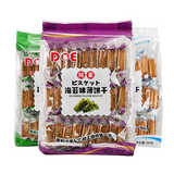 DOE薄饼干薄脆牛奶海苔蔬菜味300g*3独立装休闲下午茶零食小吃 三口味各一包