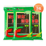 波力海苔原味桶装罐装孕妇儿童零食即食调味紫菜拌饭寿司海苔片情人节 海苔1.5g*3（每包4片）