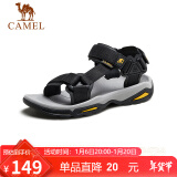 骆驼（CAMEL）  户外沙滩潮流平底休闲男士凉鞋子 A822162412 黑色 40