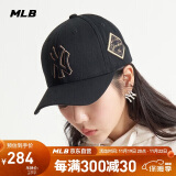 MLB帽子男女刺绣硬顶棒球帽运动四季遮阳帽3ACP8501N-50GOS-F/金色