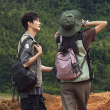 FOUVOR户外双肩包登山包新款男女旅行背包爬山徒步旅游运动休闲学生书包 黑色（小款多口袋）