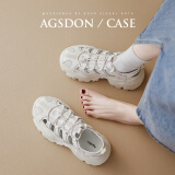 奥古狮登（Agsdon）运动凉鞋女新款镂空透气框子鞋女猪笼鞋溯溪鞋 L242040 米色 38