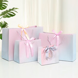 丹青志教师节礼品袋礼物袋大号纸袋蝴蝶结礼物包装袋情人节手提袋子 小号 18*10*16cm 单个装