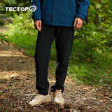 探拓（TECTOP）抓绒裤户外加厚保暖直筒抓绒裤柔软 2347067SZ 男款经典黑3XL