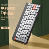 B.O.W 航世 MK620无线键盘超薄轻音键盘便携可爱女生键盘适用于办公家用笔记本台式机键鼠套装 2.4G单键盘【橙灰黑】