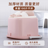茶花（CHAHUA）泡脚桶过小腿塑料家用足浴盆按摩加厚高泡脚盆洗脚盆加深脚盆 泡脚桶#-粉色1个#内置按摩凸点