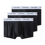 Calvin Klein CK 男士平角内裤套装 3条装 送男友礼物 U2664G 001黑色 S 