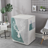 缤谷 全自动滚筒洗衣机罩布艺防水防晒波轮洗衣机罩 白鹿 宽60cm*厚55-65cm*83cm 防水款