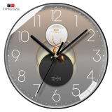 Timess挂钟 钟表客厅家用创意时钟简约扫秒机芯石英钟表挂墙36cm