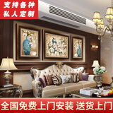 泓砚欧式客厅餐厅装饰画美式简欧油画风格走廊沙发背景墙壁儿童房挂画 鹿禄平安-雅黑金 中80X60左右40X60cm