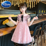迪士尼（Disney）女童连衣裙儿童公主裙夏季小女孩衣服裙子夏天夏装2024新款童装女 2265粉色 130cm(130cm)