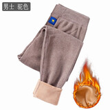 虎迹冬季羊羔绒男女打底裤《杭州直播款》福利款 男驼色 2XL