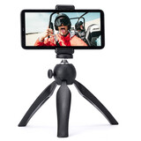 神牛 适用于神牛直播补光灯桌面手机三角架轻便手持便携支架单反微单摄像机手机自拍三脚架支架 黑色三脚架