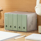 时代良品名片册简约120片CD盒光盘大容量专辑碟片收纳盒创意便携车载CD收纳册 豆绿色120入