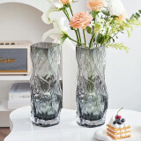 盛世泰堡玻璃花瓶透明插花瓶富贵竹百合玫瑰水培容器客厅桌面摆件方口烟灰