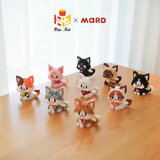 KEPIN哈基米小狗积木哈士奇可爱柴犬泰迪模型儿童玩具生日春节新年礼物 全套小猫9款（含积木垫）