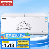 雪贝娜冰柜商用大容量全冷冻家用双温卧式冷柜展示柜 1028单温智能温控