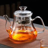 豪韵耐高温加厚玻璃煮茶壶大容量1.3L壶喷淋式泡茶烧水壶红茶普洱茶具 A款 蒸煮茶壶1100毫升