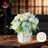 爱已装糖假花摆件仿真花塑料花牡丹花仿真植物陶瓷花瓶客厅装饰 绿色