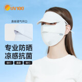 UV100防晒面罩春夏季男女防紫外线运动骑行透气遮全脸口罩23501极简灰